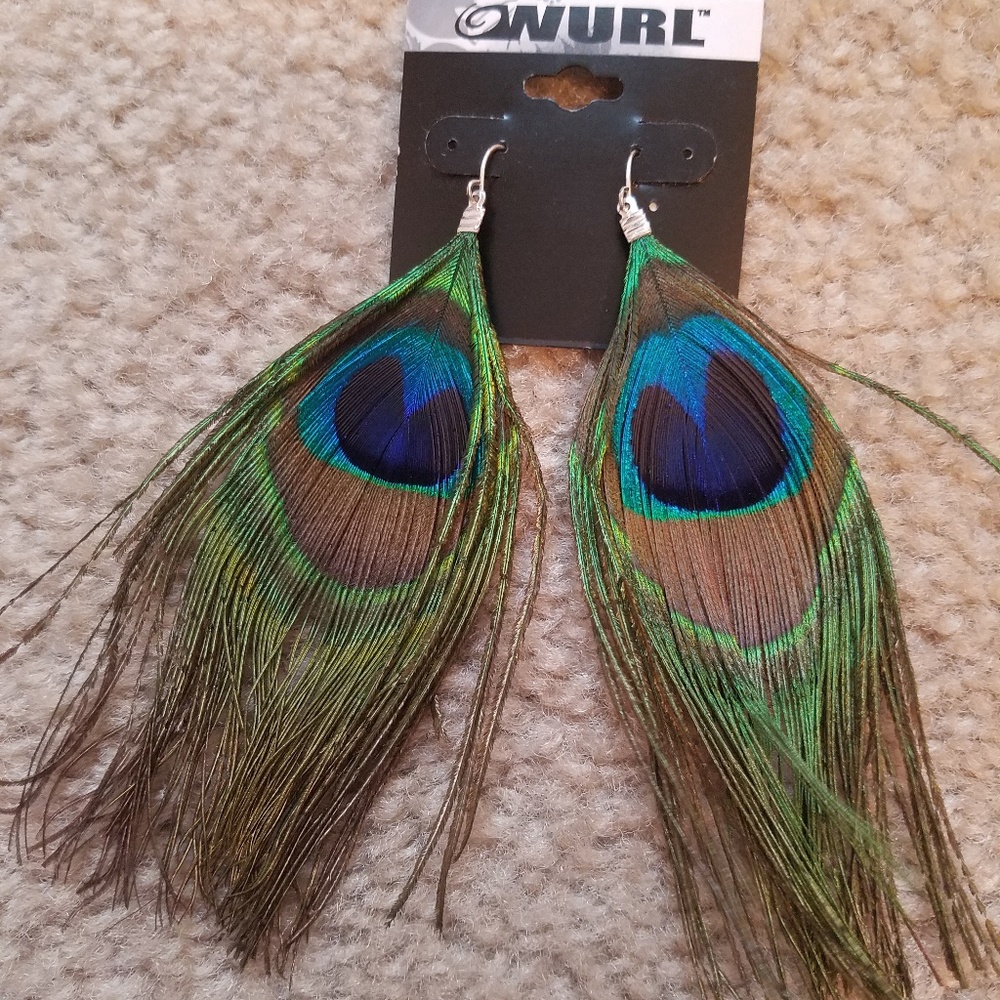 Peacock earrings